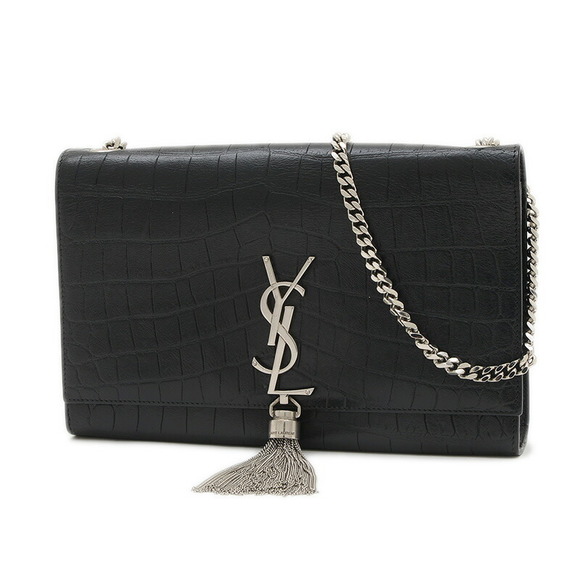 Saint Laurent Paris Kate Tassel Chain Shoulder Bag Black Leather - Picture 1 of 9